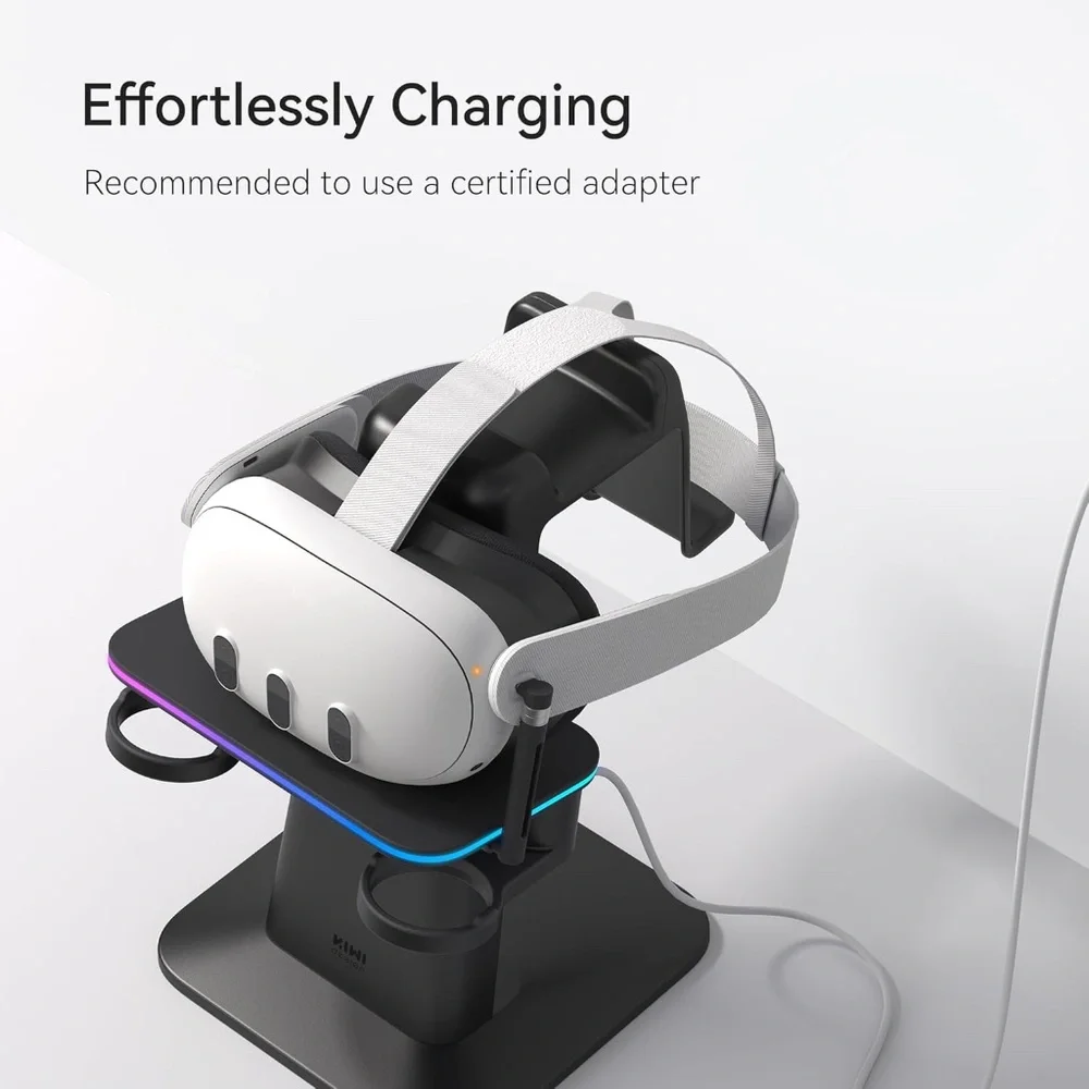 KIWI design Charging Dock for Meta Quest 3S/Quest 3/Quest 2/Quest Pro Accessory